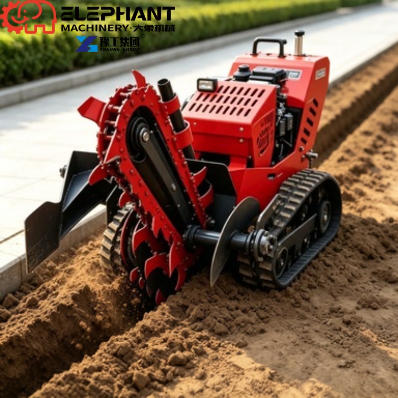 Heavy Equipment Trencher - Trincheira de Esteira, Mini Máquina Agrícola