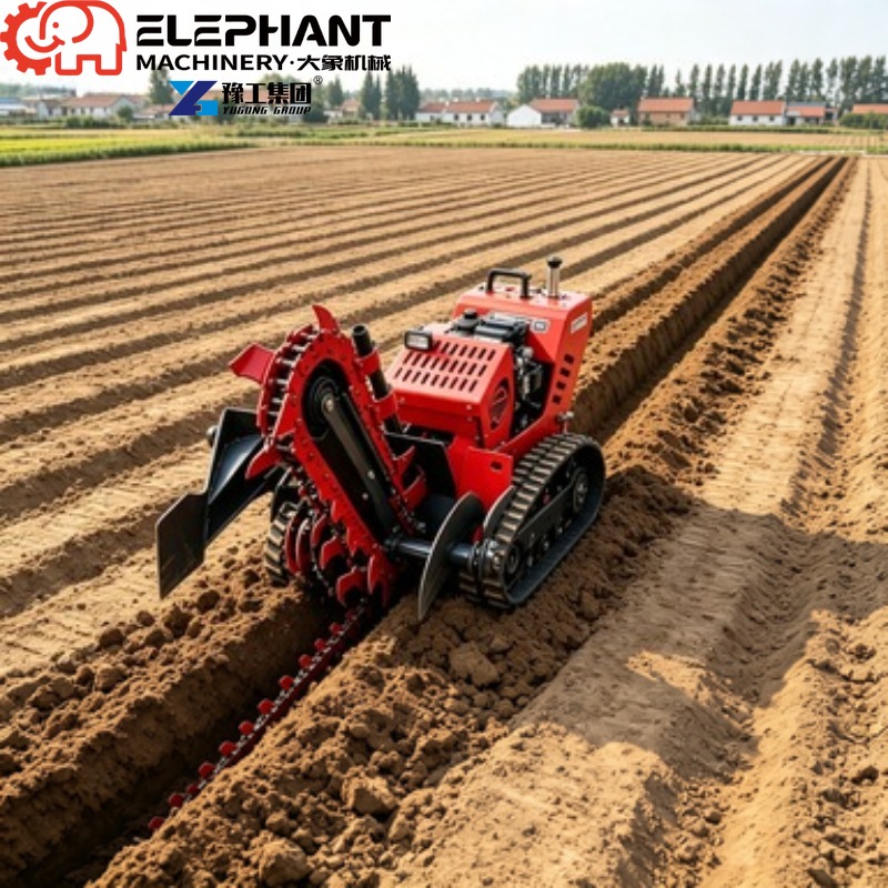 Trincheira de Esteira, Mini Má - Heavy Equipment Trencher avaliação e preço