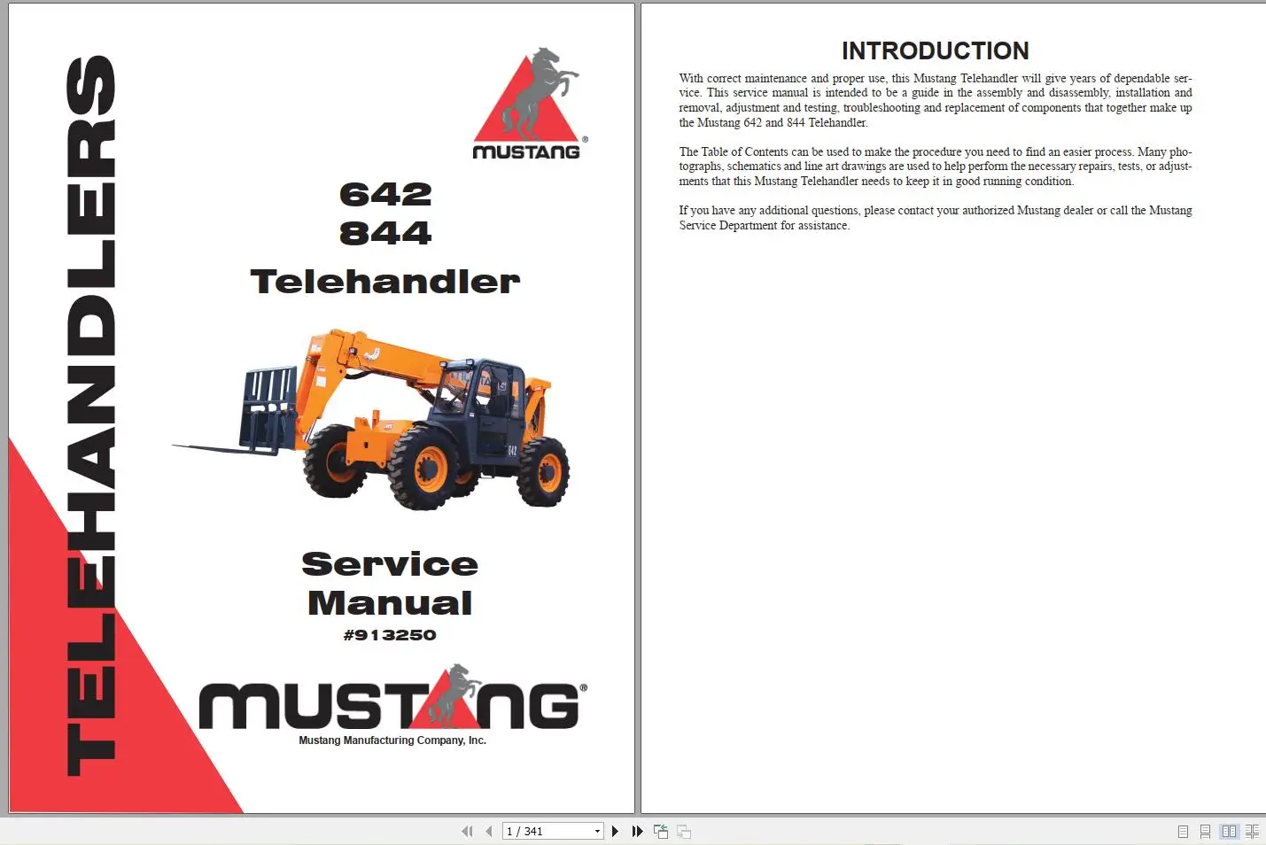 AutoDVD Mustang Machinery Equi - Heavy Equipment Manual avaliação e preço